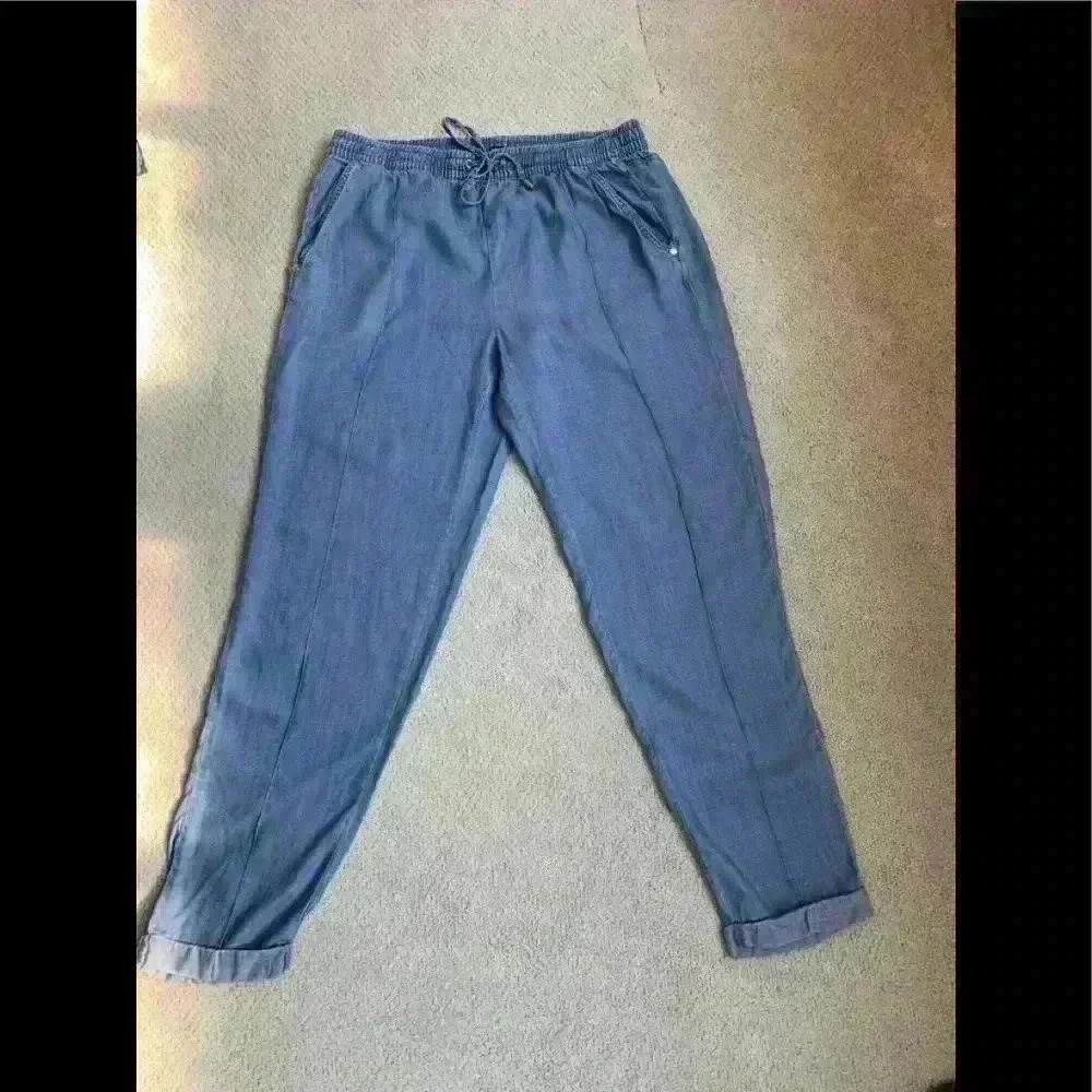 Ellen Tracy Chambray joggers